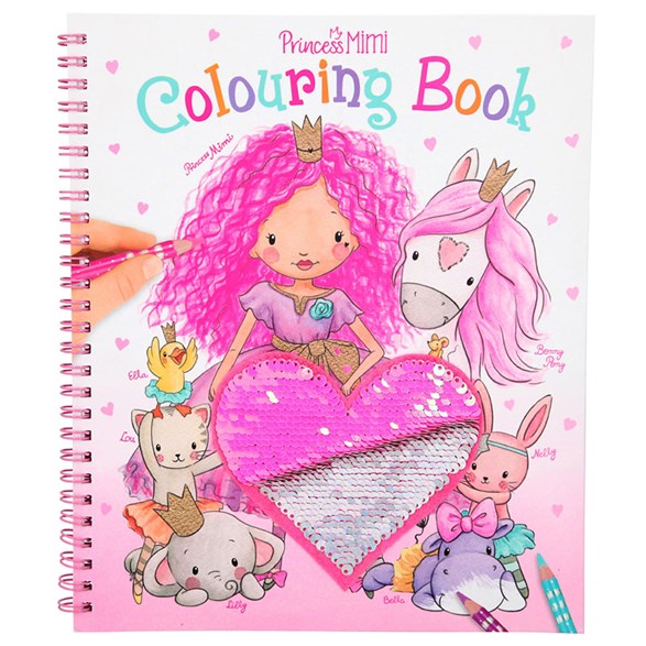 Princess Mimi målarbok med paljetter