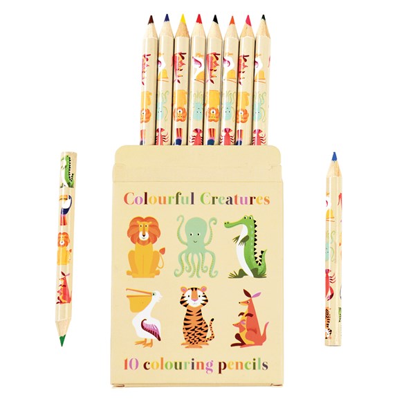 Rex London Colourful creatures colouring pencils, 10-p