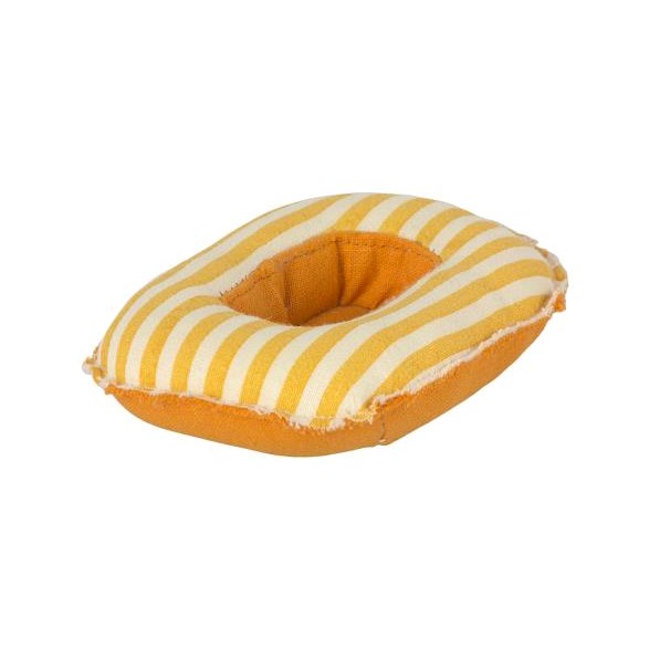 Maileg Rubber boat small mouse, yellow stripe