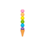 Ooly Rainbow scoops stacking erasable crayons