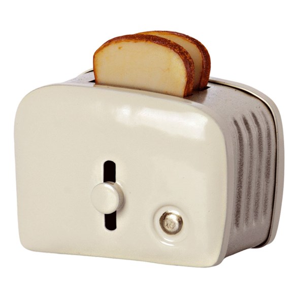 Maileg Toaster & bread, off white