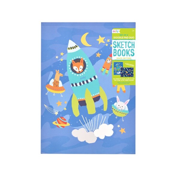 Ooly Sketchbooks space critters, 2-p