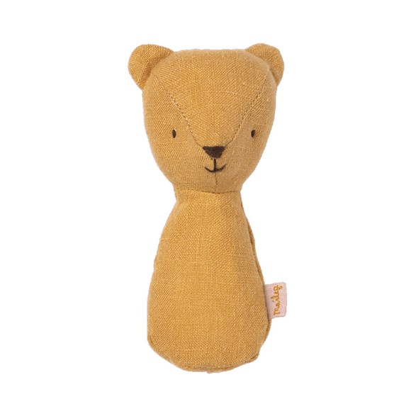 Maileg Lullaby friends, teddy rattle dusty yellow