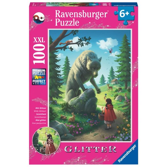 Ravensburger Pussel 100 bitar, red riding hood and the wolf