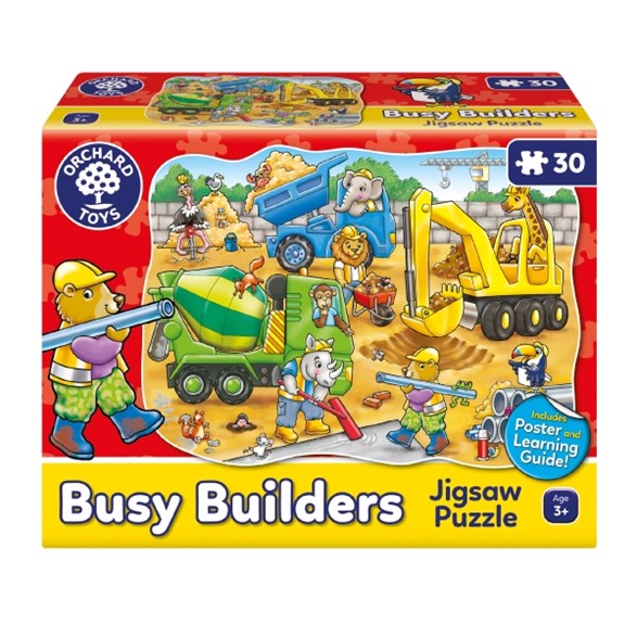 Orchard Toys Pussel 30 bitar, busy builders