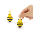 Wooden spinning top, bee