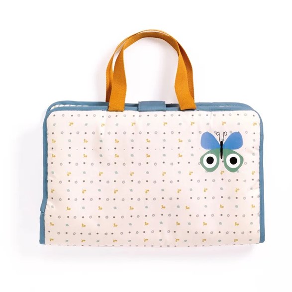 Djeco Pomea changing bag, blue fly