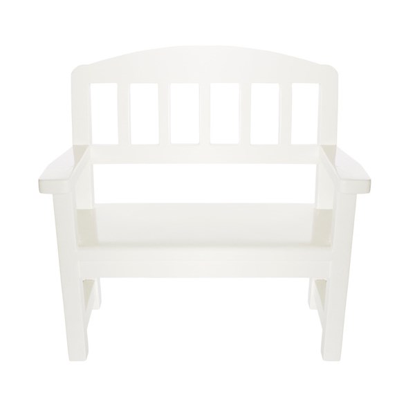 Wooden Bench, Off White