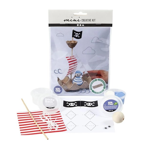 Mini-kit - gör ett piratskepp av en äggkartong
