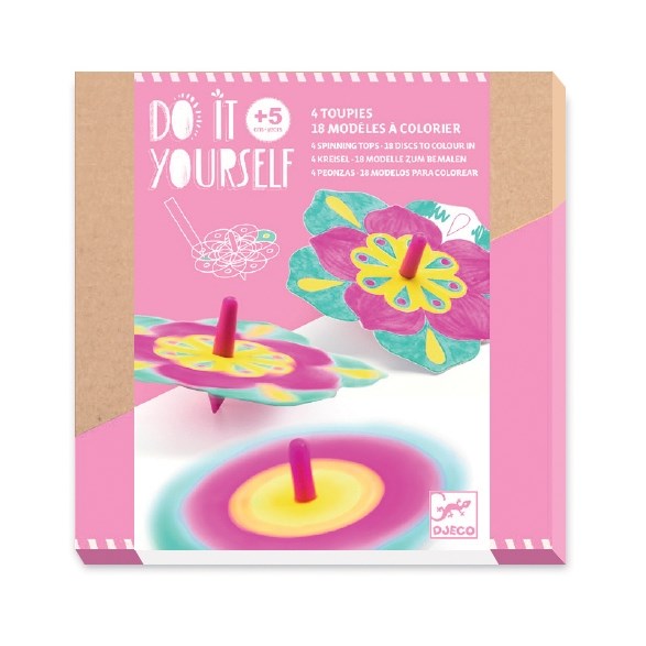 Djeco Spinning top, Flowers DIY