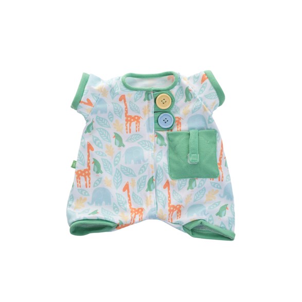 Kläder till Rubens Baby, grön pyjamas med fickkompis
