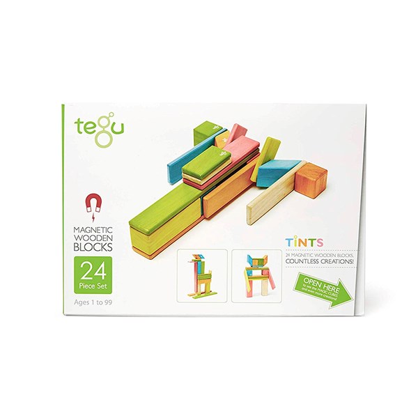 Tegu magnetiska klossar, 24 bitar tints