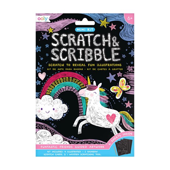 Ooly Scratch & scribble MINI, funtasic friends