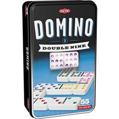 Domino dubbel-9, i plåtask