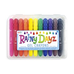 Ooly Rainy days gel crayons, 12 st