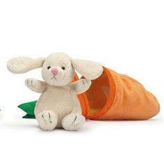 Teddykompaniet Kanin i morot, vit