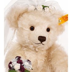Steiff Teddybear Bride 29 cm, Mohair Ullvit
