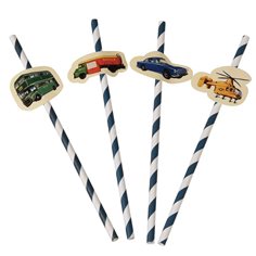 Rex London Vintage transport party straws (pack of 4)