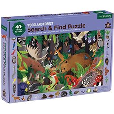Search & find puzzle 64 pcs, woodland forest