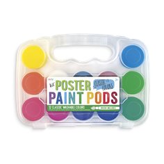 Ooly Lil' Poster Paint Pods & Brush Classic Colors