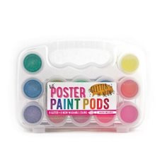 Ooly Lil' Poster Paint Pods & Brush Glitter & Neon