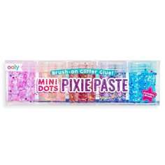 Ooly Mini Dots - Pixie Paste Glitter Glue, 6-P