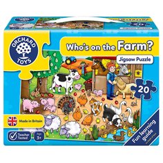 Orchard Toys Pussel 20 bitar, who's on the farm?