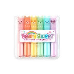 Beary sweet mini scented highlighters, 6 st