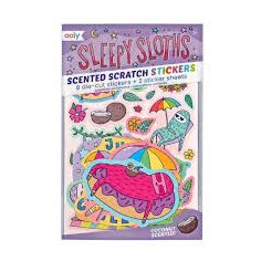 Scented scratch stickers, sleepy sloths