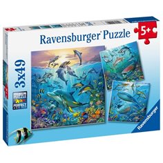 Ravensburger Pussel 3 x 49 bitar, ocean life