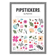 Pipstickers cherries & flowers