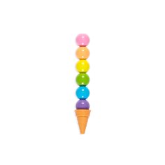 Rainbow scoops stacking erasable crayons