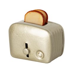 Maileg Toaster & bread, silver