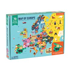 Mudpuppy Pussel 70 bitar, Europakarta