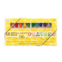 Ooly Brilliant bee crayons, 12 st