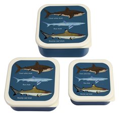Rex London Shark snack boxes, set of 3