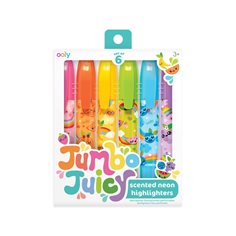 Jumbo juice scented highlighters, 6 st