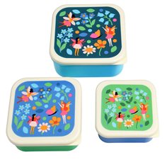 Fairies in the garden snack boxes, set of 3