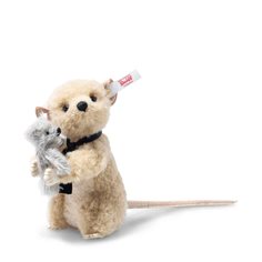 Richard mouse with teddybear, 12 cm light brown