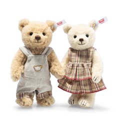 Steiff Teddybear light brown/cream sibling set, 16 cm