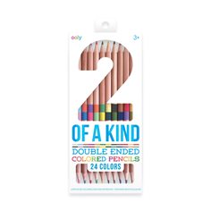 2 of a kind colored pencils, 12 st (24 färger)