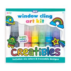 Creatibles DIY window cling art kit, 5 färger