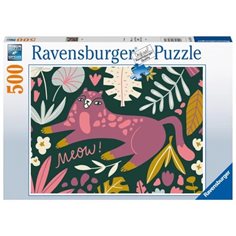 Ravensburger Pussel 500 bitar, pink cat in the meadow