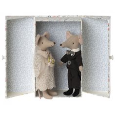 Maileg Wedding mice couple in match box
