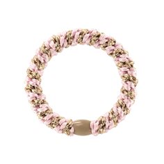 Kknekki hårsnodd light pink/beige glitter