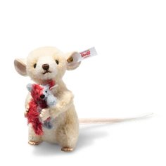 Lina mouse with harlekin teddy, 11 cm