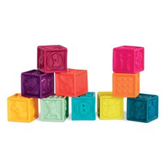 B.Toys Klossar - One Two Squeeze (pastellfärger), 10 st