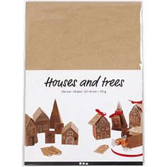 Creative Company Adventskalender - 24 hus och träd i papp (från Creativ Company)