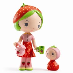 Tinyly figurer Berry och jordgubben Lila (från DJeco)