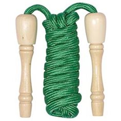 Goki Hopprep färg med handtag i trä - grön